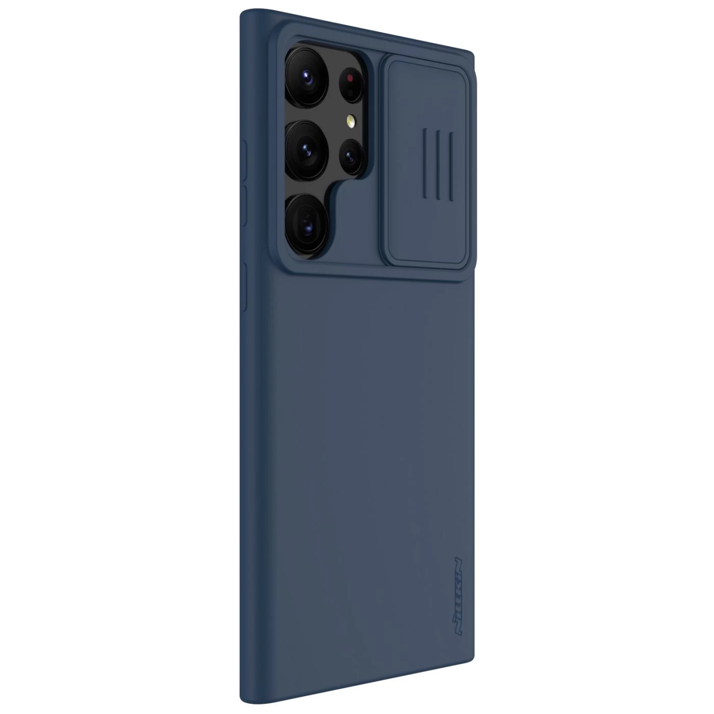 Samsung Galaxy S23 Ultra чехол синий NILLKIN CAMSHIELD SILKY SILICONE