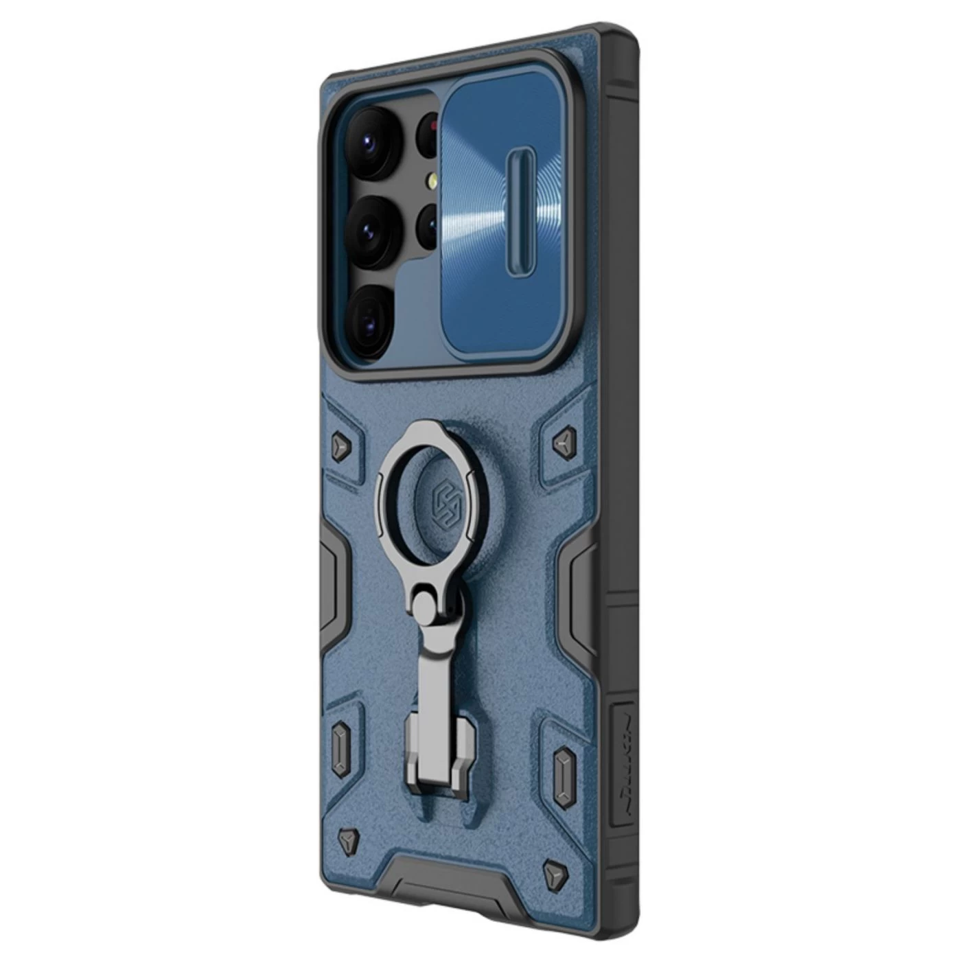 Samsung Galaxy S23 Ultra dėklas mėlyna NILLKIN CAMSHIELD ARMOR PRO