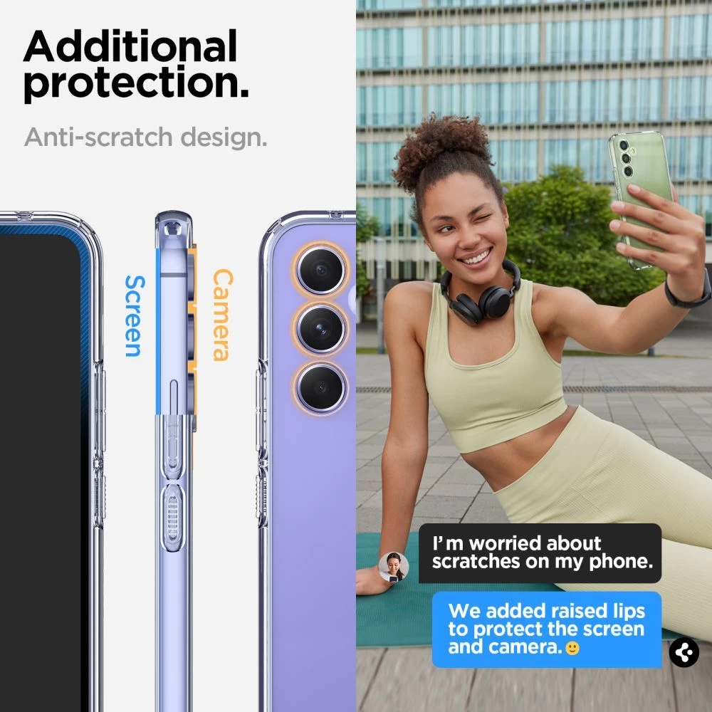 Samsung Galaxy A54 5G dėklas skaidrus SPIGEN LIQUID CRYSTAL
