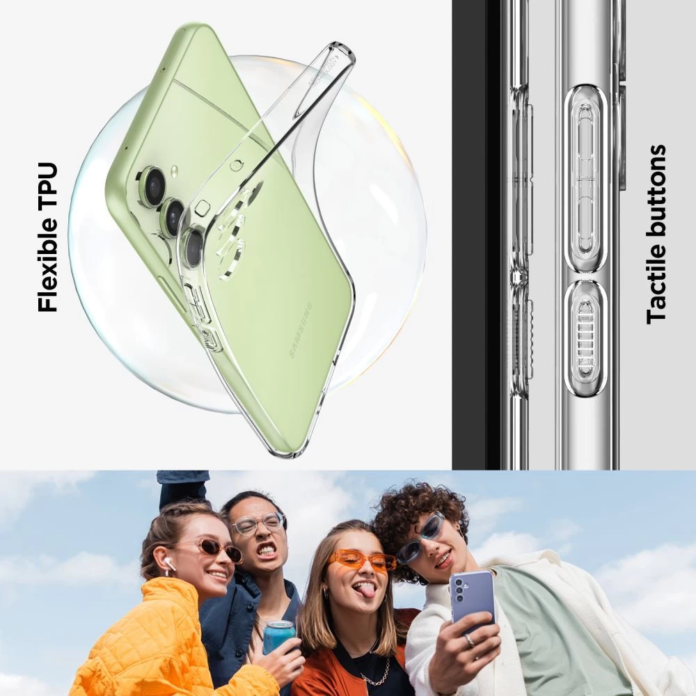 Samsung Galaxy A54 5G dėklas skaidrus SPIGEN LIQUID CRYSTAL