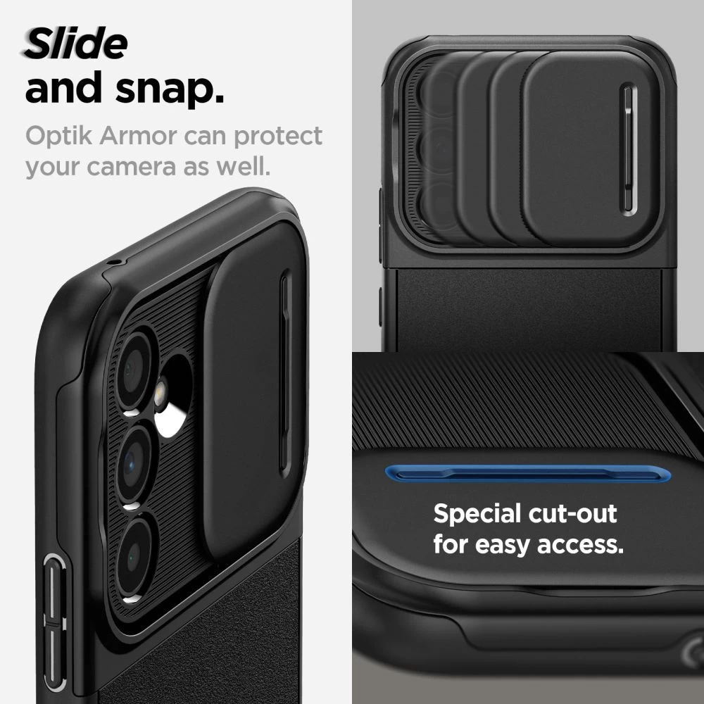 Samsung Galaxy A54 5G dėklas Juoda SPIGEN OPTIK ARMOR