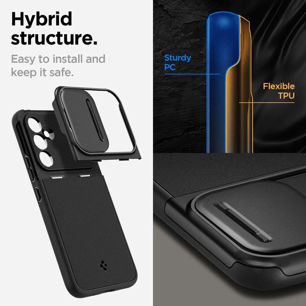 Samsung Galaxy A54 5G dėklas Juoda SPIGEN OPTIK ARMOR