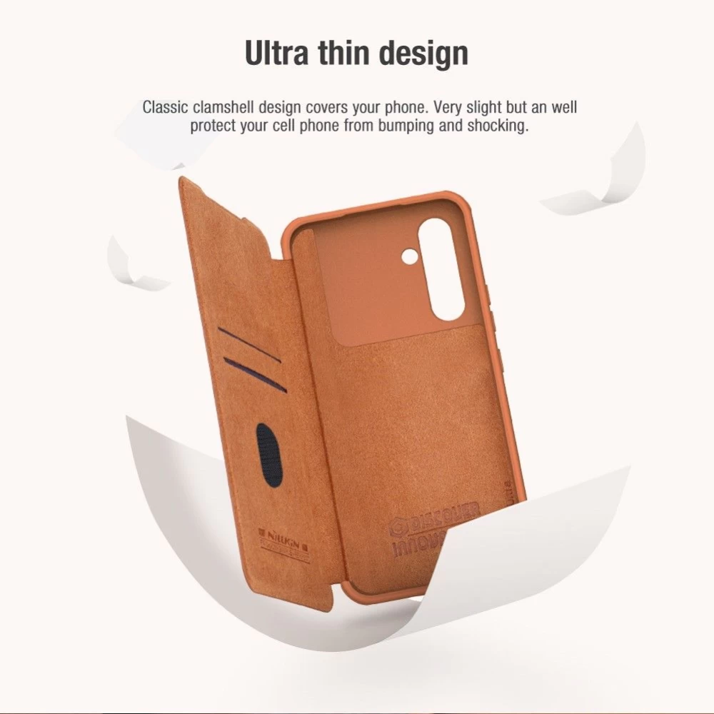 Samsung Galaxy A54 5G dėklas raudonas NILLKIN QIN PRO LEATHER