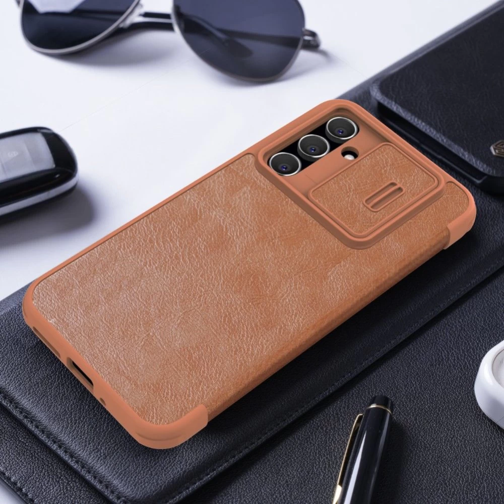 Samsung Galaxy A54 5G dėklas raudonas NILLKIN QIN PRO LEATHER