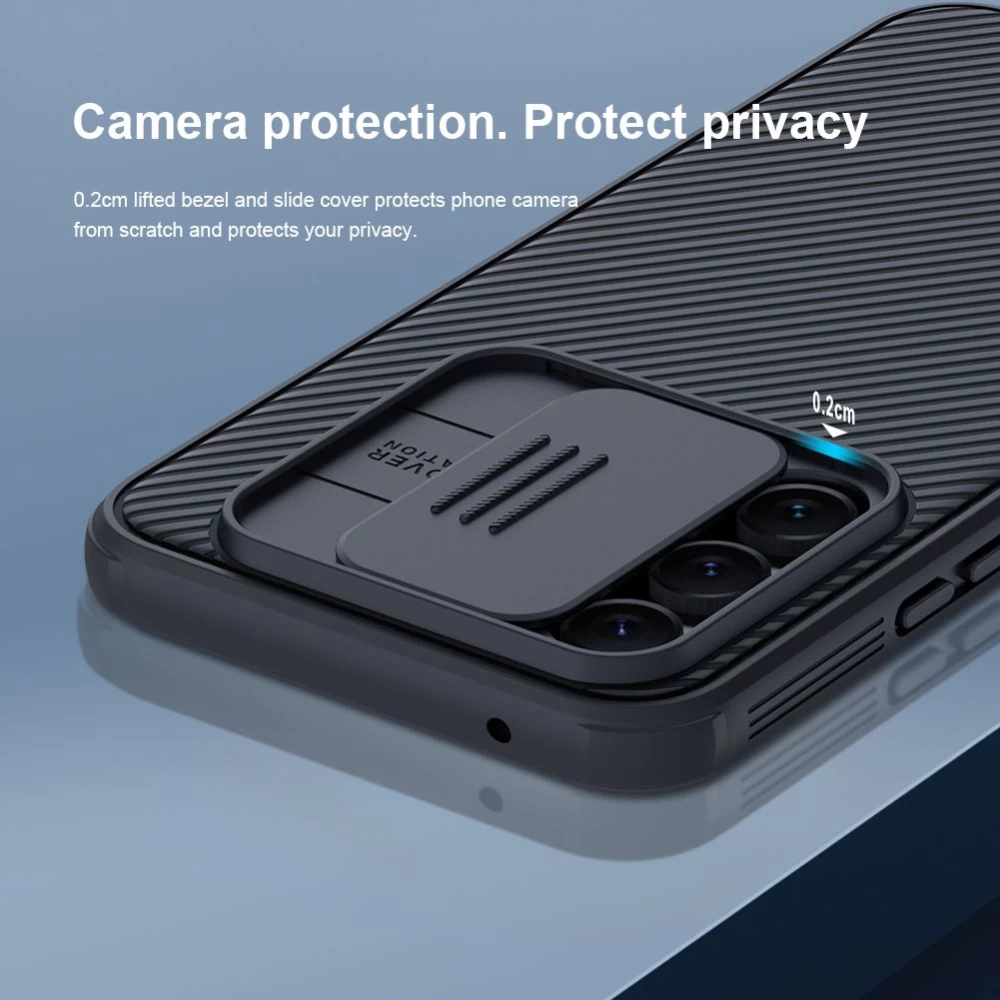 Samsung Galaxy A54 5G dėklas mėlyna NILLKIN CAMSHIELD PRO
