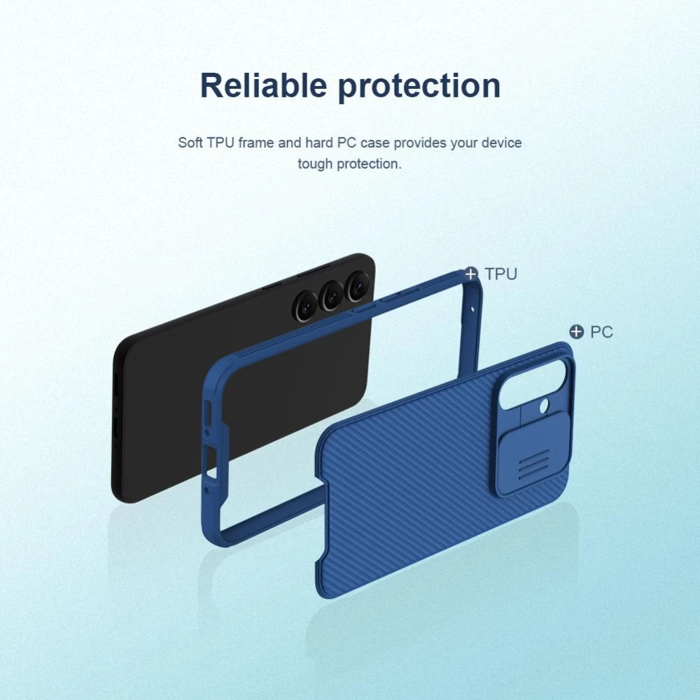 Samsung Galaxy A54 5G dėklas mėlyna NILLKIN CAMSHIELD PRO