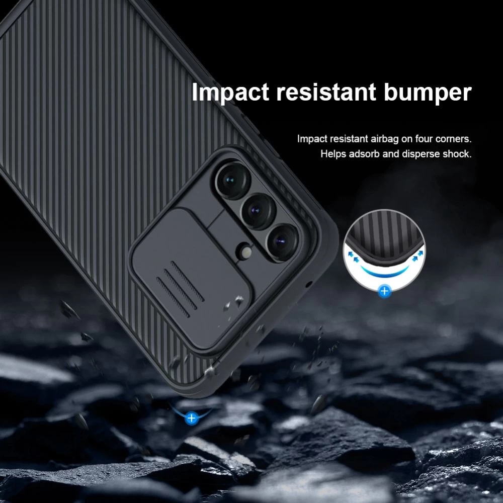 Samsung Galaxy A54 5G dėklas mėlyna NILLKIN CAMSHIELD PRO
