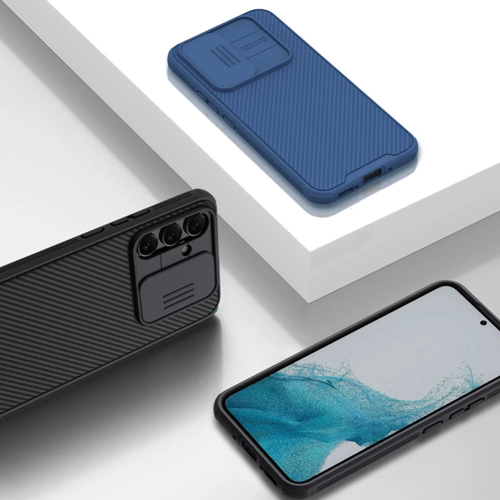 Samsung Galaxy A54 5G dėklas mėlyna NILLKIN CAMSHIELD PRO