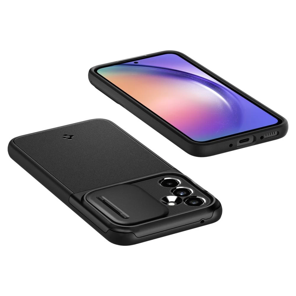 Samsung Galaxy A54 5G dėklas Juoda SPIGEN OPTIK ARMOR