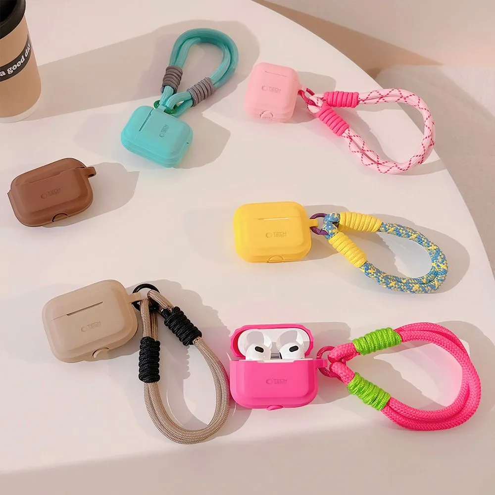 Apple AirPods Pro 2 suojakuori, suojakotelo  TECH-PROTECT SILICONE ROPE