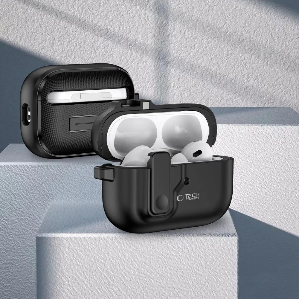 Apple AirPods Pro 2 telefoni ümbris must TECH-PROTECT SLIM HOOK