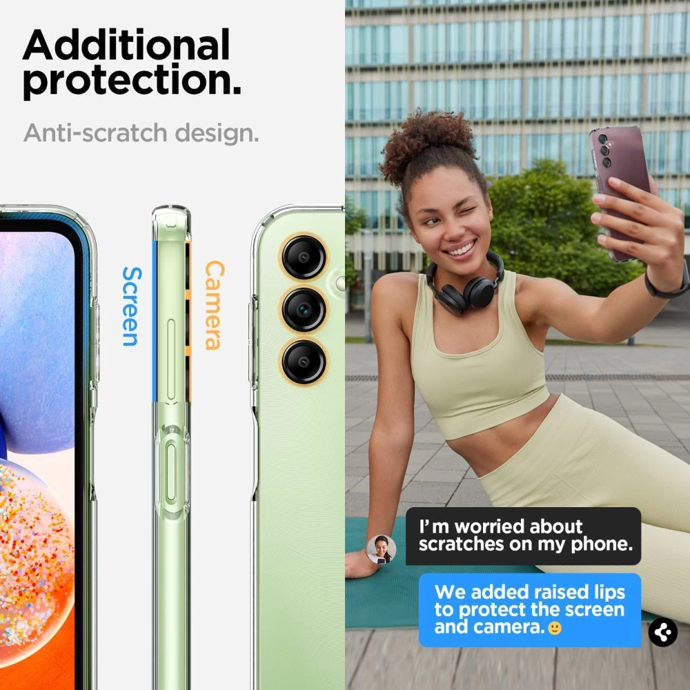 Samsung Galaxy A14 5G чехол прозрачный SPIGEN LIQUID CRYSTAL