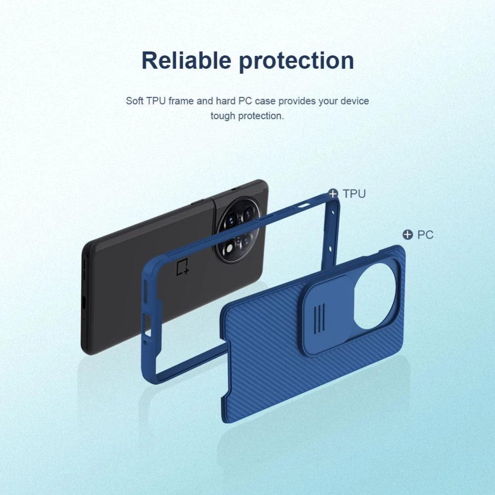 OnePlus 11 5G ümbris sinine NILLKIN CAMSHIELD PRO