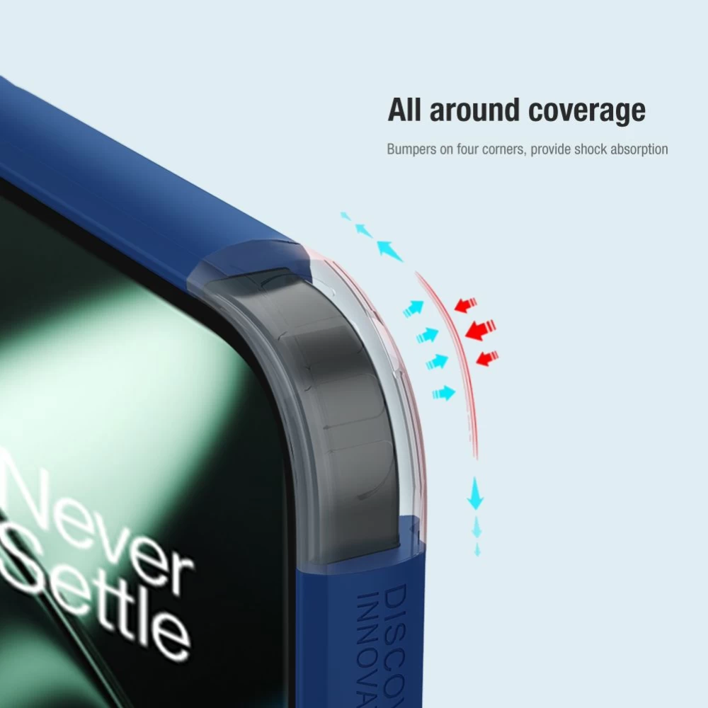 OnePlus 11 5G ümbris sinine NILLKIN SUPER FROSTED SHIELD PRO