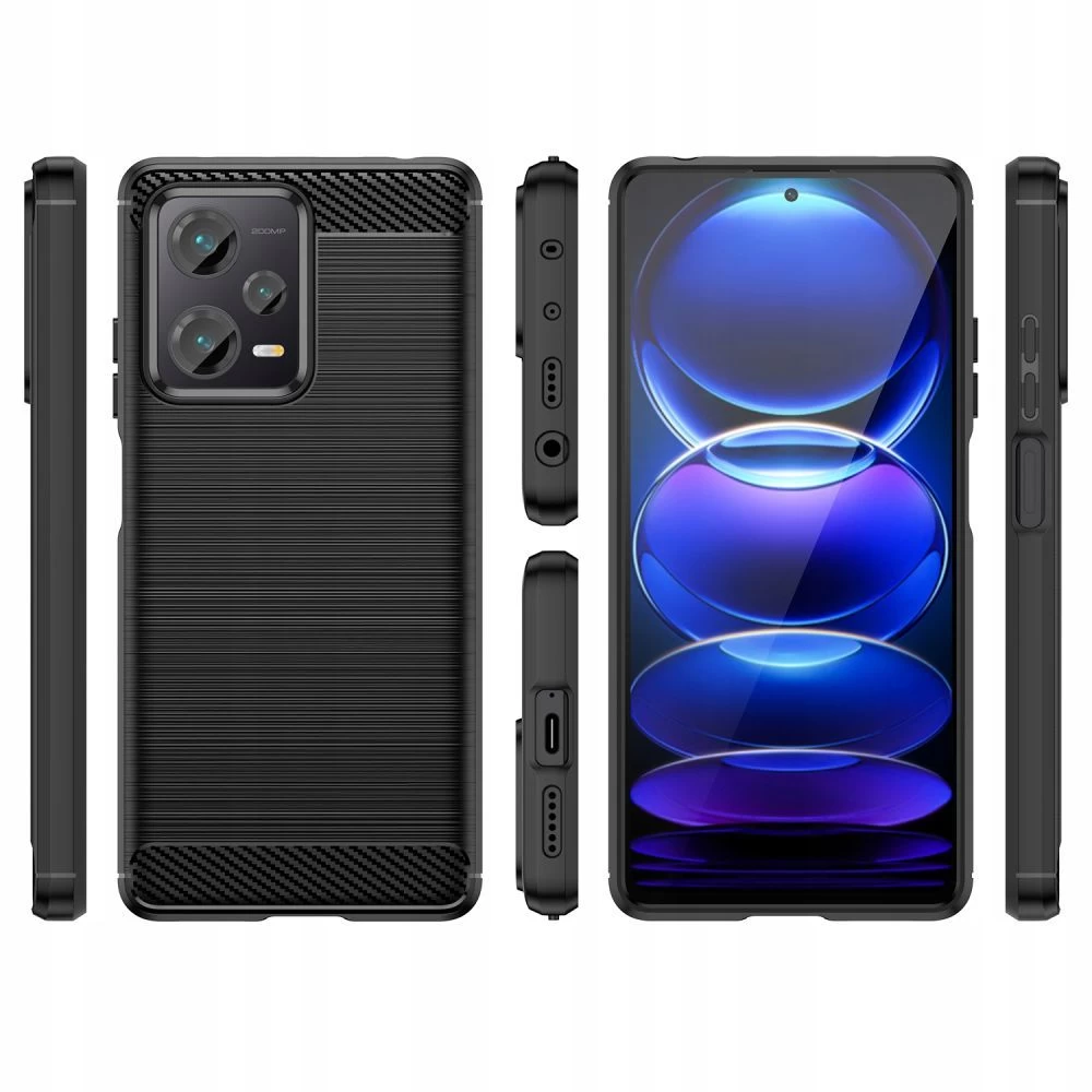Xiaomi RedMi Note 12 dėklas Juoda TECH-PROTECT TPUCARBON
