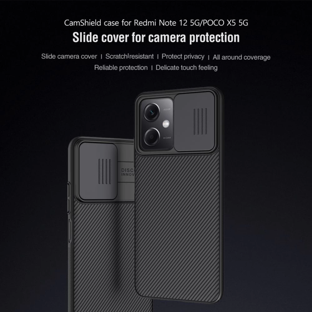 Xiaomi RedMi Note 12 dėklas mėlyna NILLKIN CAMSHIELD 5G