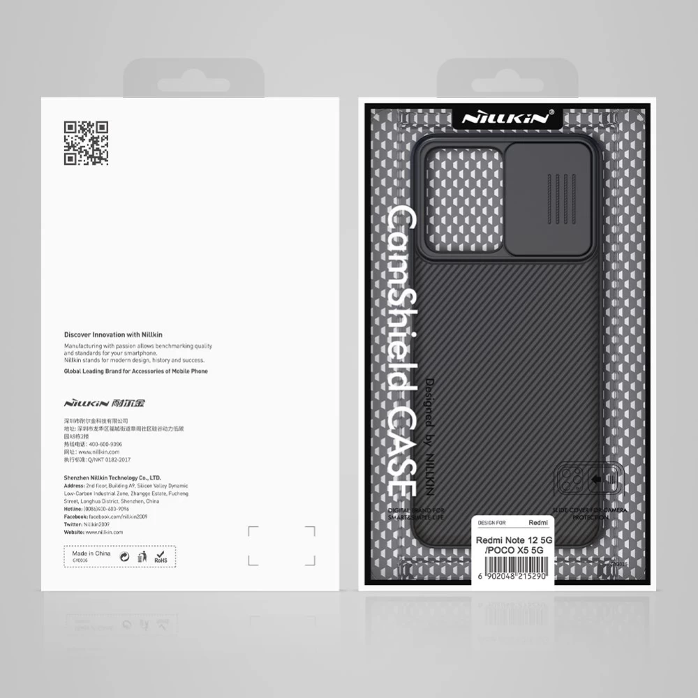 Xiaomi RedMi Note 12 dėklas mėlyna NILLKIN CAMSHIELD 5G