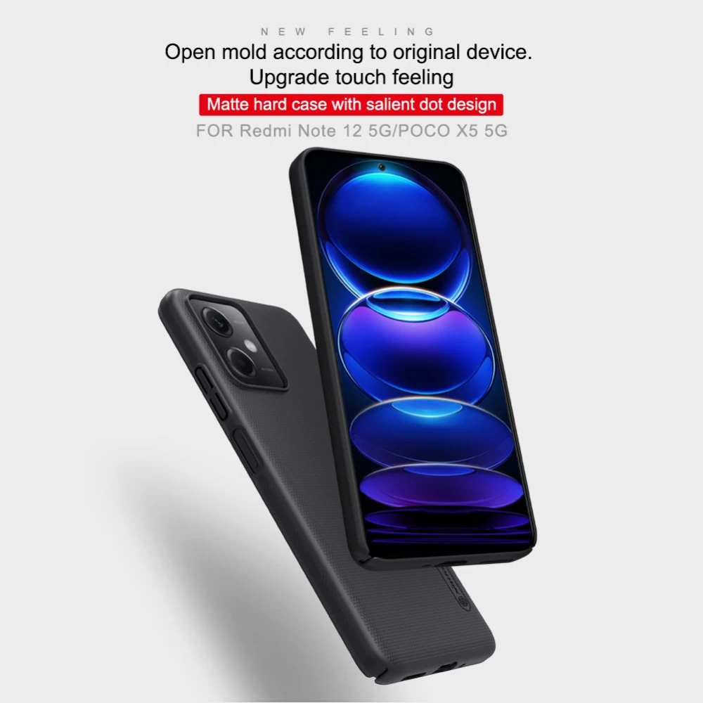 Xiaomi Poco X5 5G case red NILLKIN SUPER FROSTED SHIELD