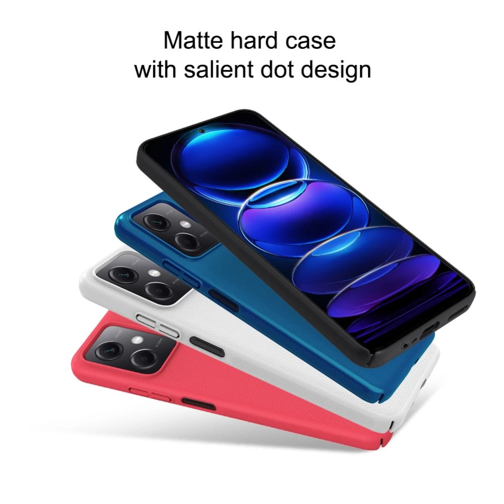 Xiaomi Poco X5 5G case red NILLKIN SUPER FROSTED SHIELD