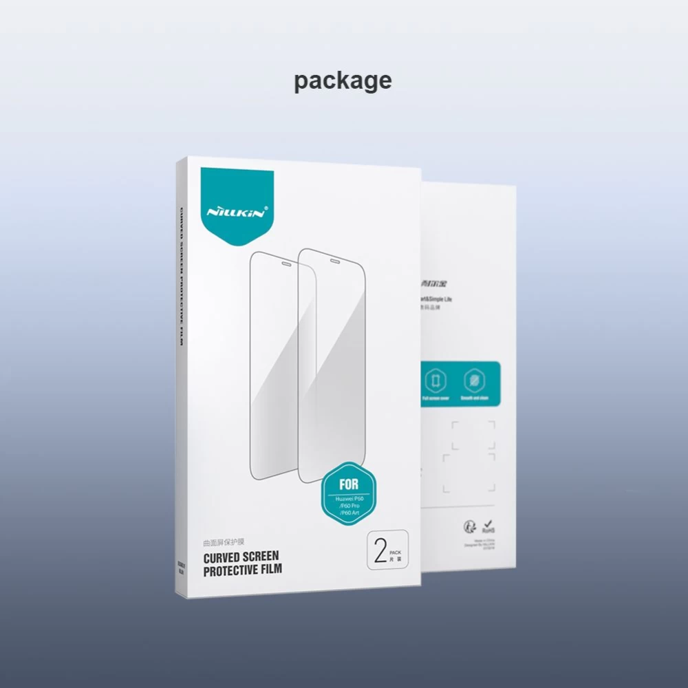 Huawei P60/P60 Pro apsauginis stiklas  NILLKIN IMPACT RESISTANT CURVED FILM (2-pack)