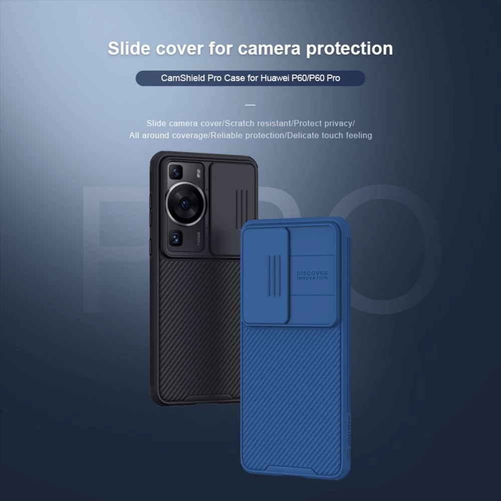 Huawei P60/P60 Pro dėklas Juoda NILLKIN CAMSHIELD PRO