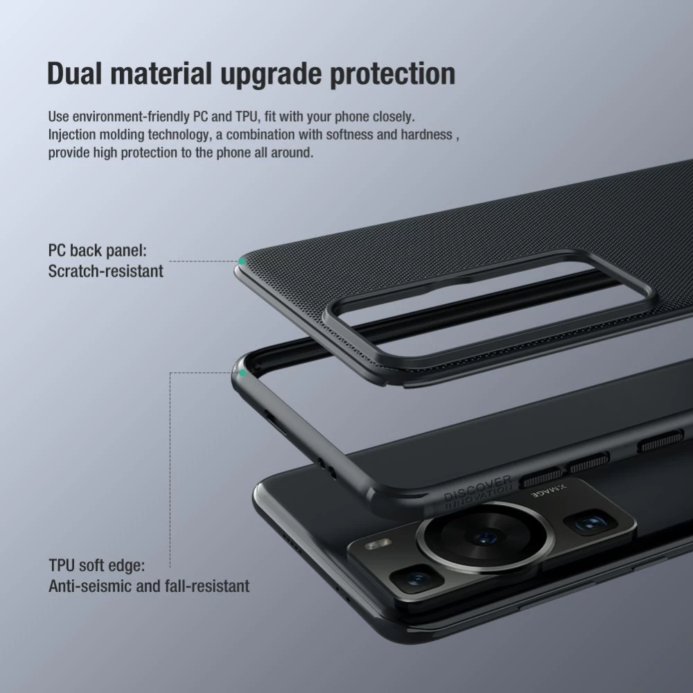 Huawei P60/P60 Pro dėklas mėlyna NILLKIN SUPER FROSTED SHIELD
