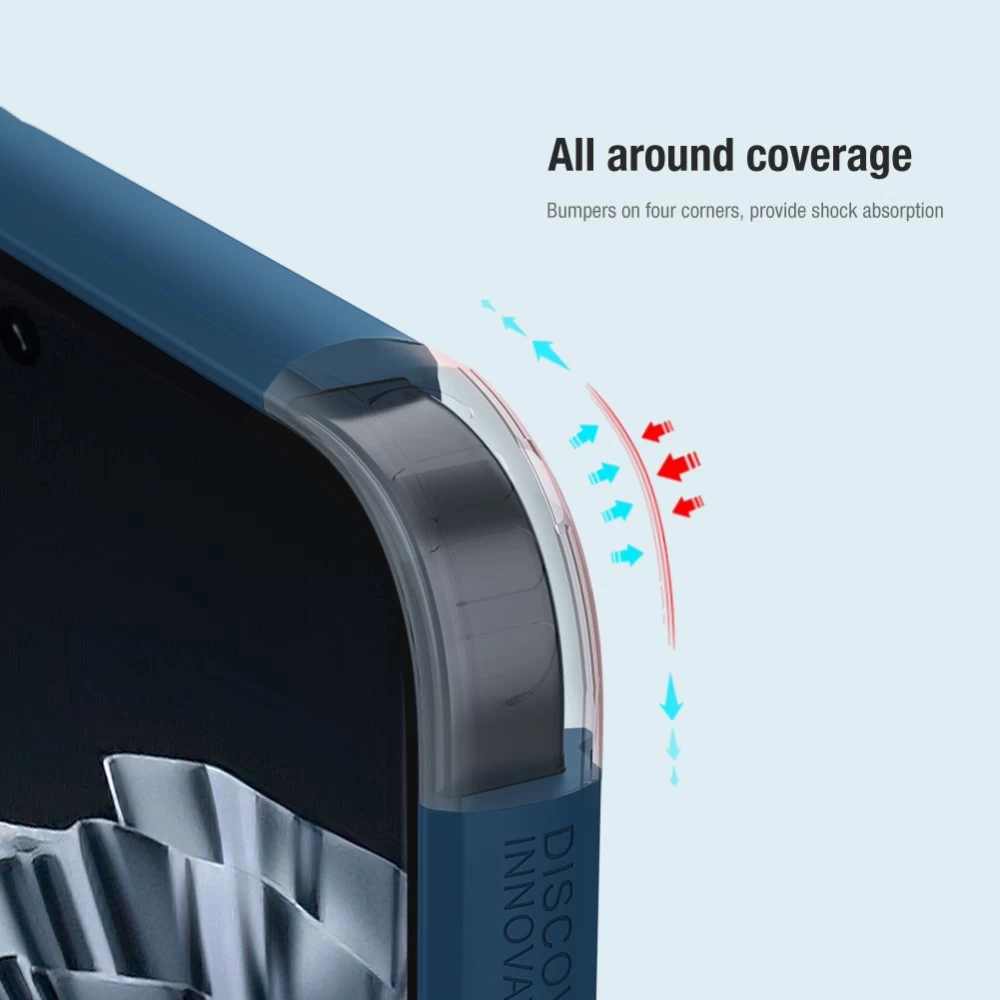 Huawei P60/P60 Pro dėklas mėlyna NILLKIN SUPER FROSTED SHIELD