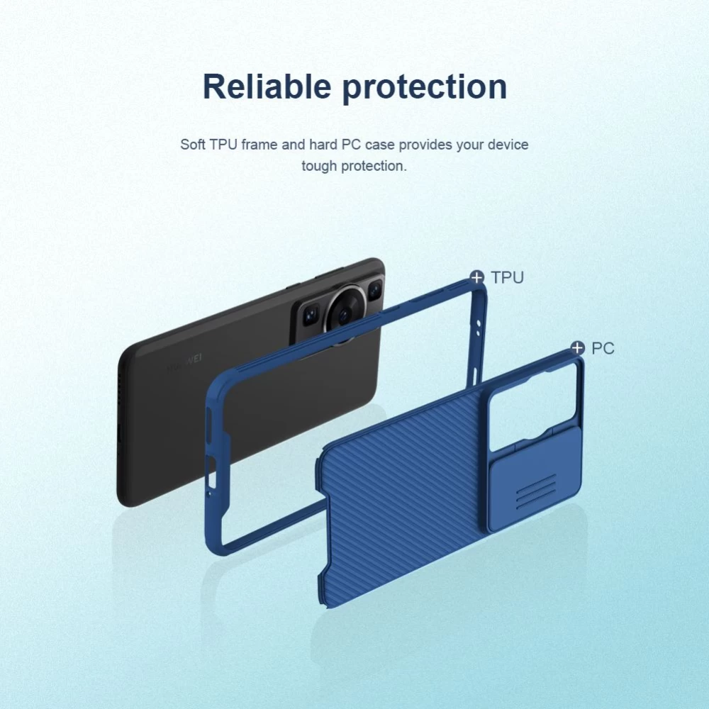 Huawei P60/P60 Pro dėklas mėlyna NILLKIN CAMSHIELD PRO