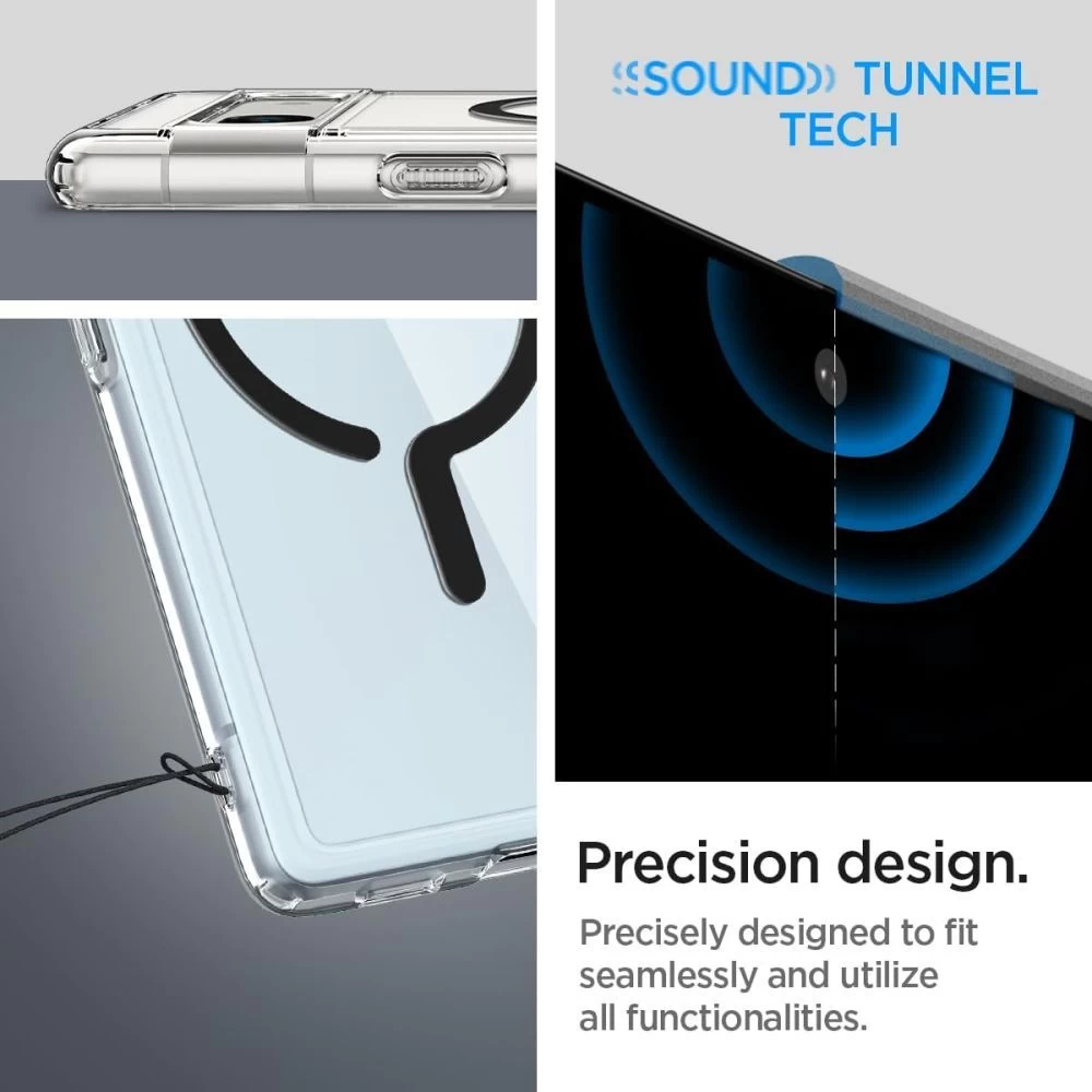 Google Pixel 7A vāciņš melns SPIGEN ULTRA HYBRID ONETAP RING MAGSAFE
