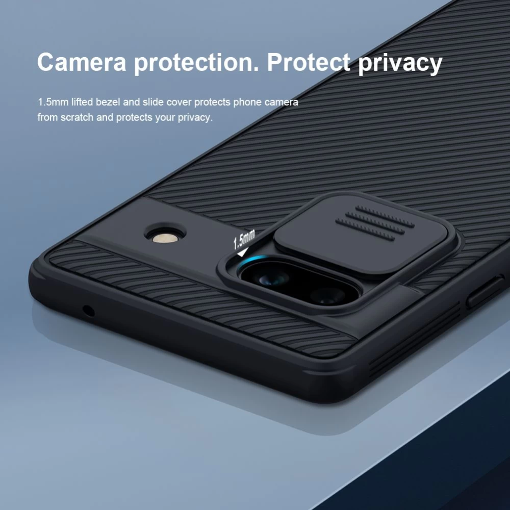 Google Pixel 7A ümbris hõbe NILLKIN CAMSHIELD PRO