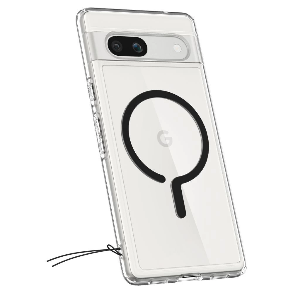 Google Pixel 7A vāciņš melns SPIGEN ULTRA HYBRID ONETAP RING MAGSAFE
