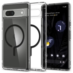 Google Pixel 7A vāciņš melns SPIGEN ULTRA HYBRID ONETAP RING MAGSAFE