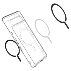 Google Pixel 7A vāciņš melns SPIGEN ULTRA HYBRID ONETAP RING MAGSAFE