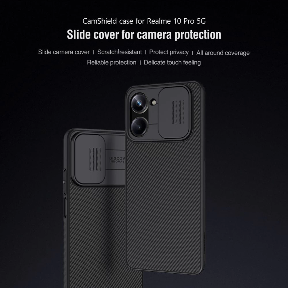 Oppo Realme 10 Pro 5G ümbris sinine NILLKIN CAMSHIELD