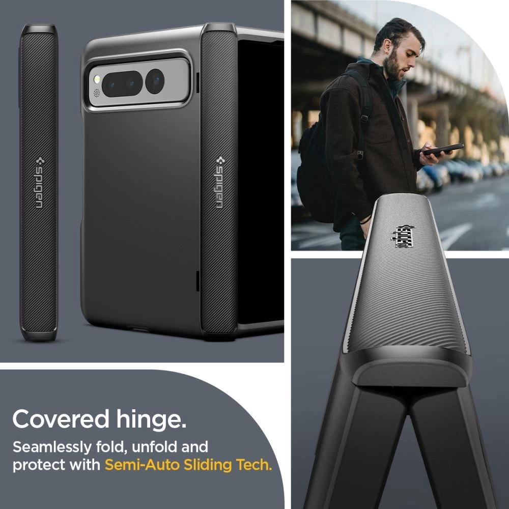 Google Pixel Fold ümbris must SPIGEN SLIM ARMOR PRO