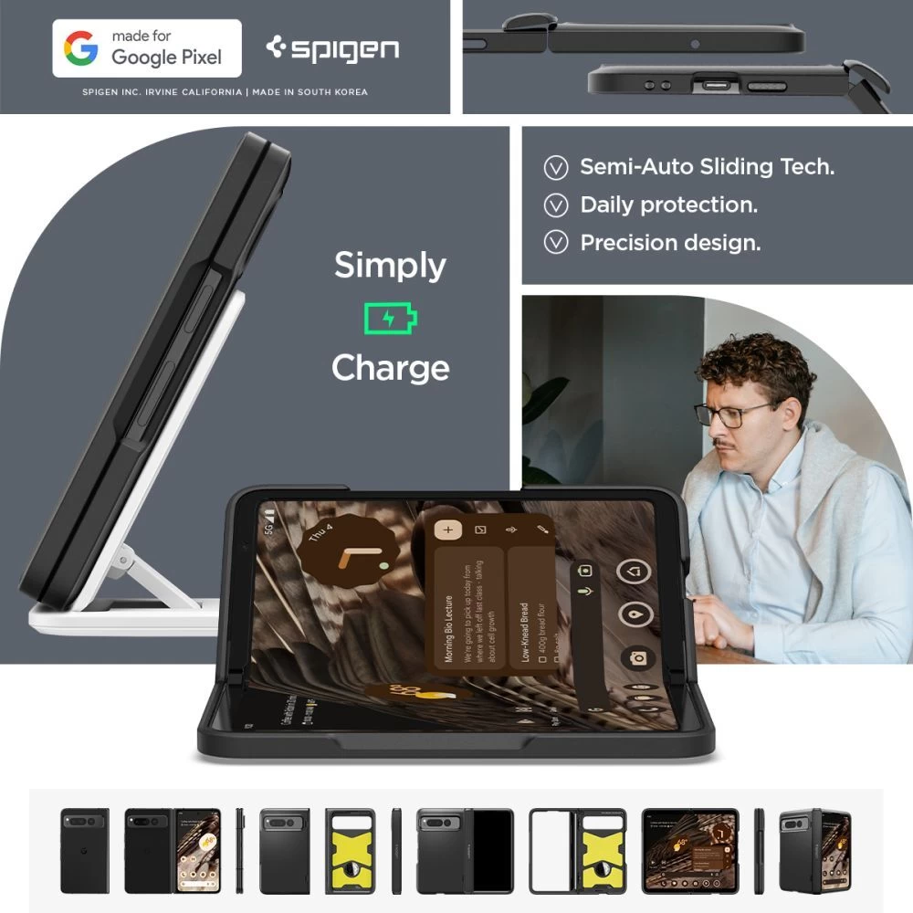 Google Pixel Fold ümbris must SPIGEN SLIM ARMOR PRO