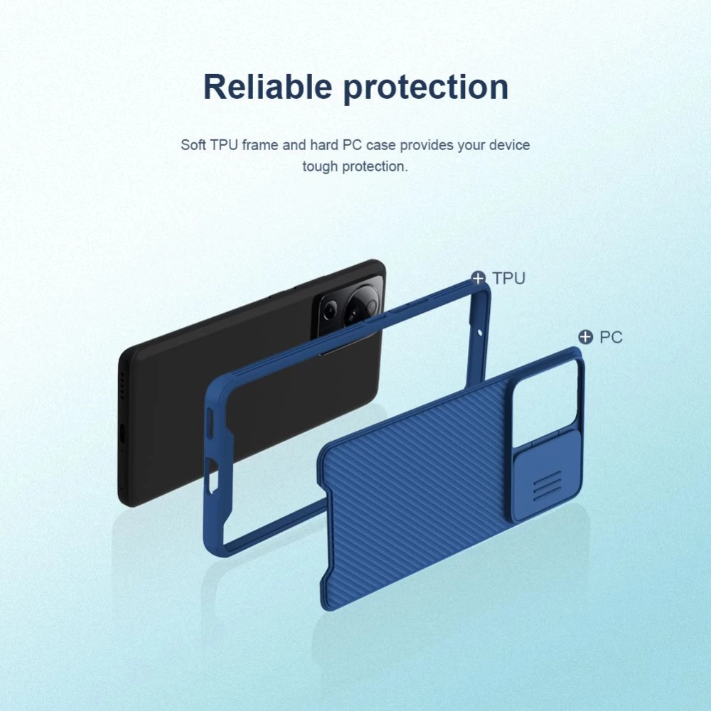 Xiaomi 13 Lite dėklas žalia NILLKIN CAMSHIELD PRO