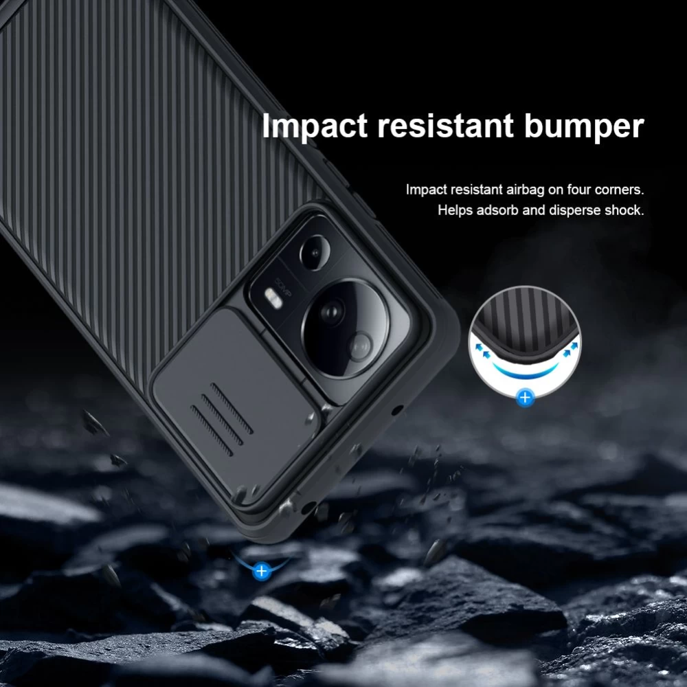 Xiaomi 13 Lite dėklas žalia NILLKIN CAMSHIELD PRO