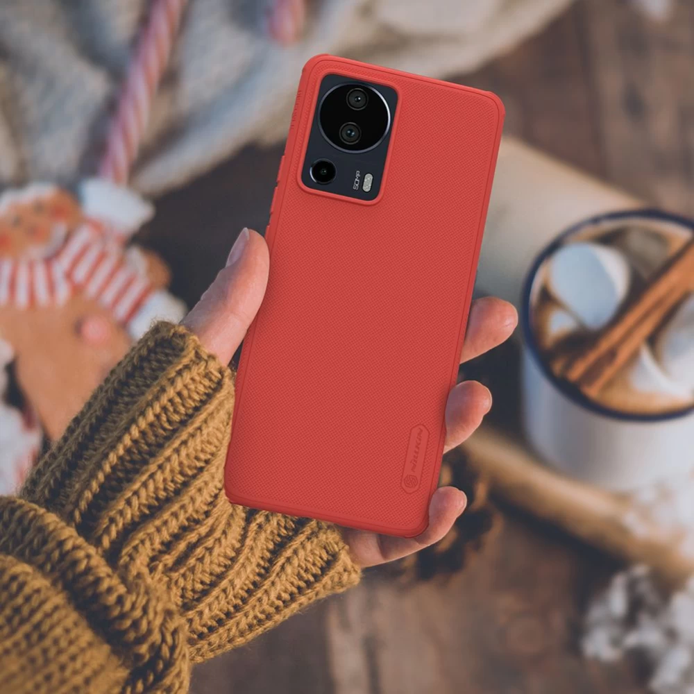Xiaomi 13 Lite чехол синий NILLKIN SUPER FROSTED SHIELD PRO