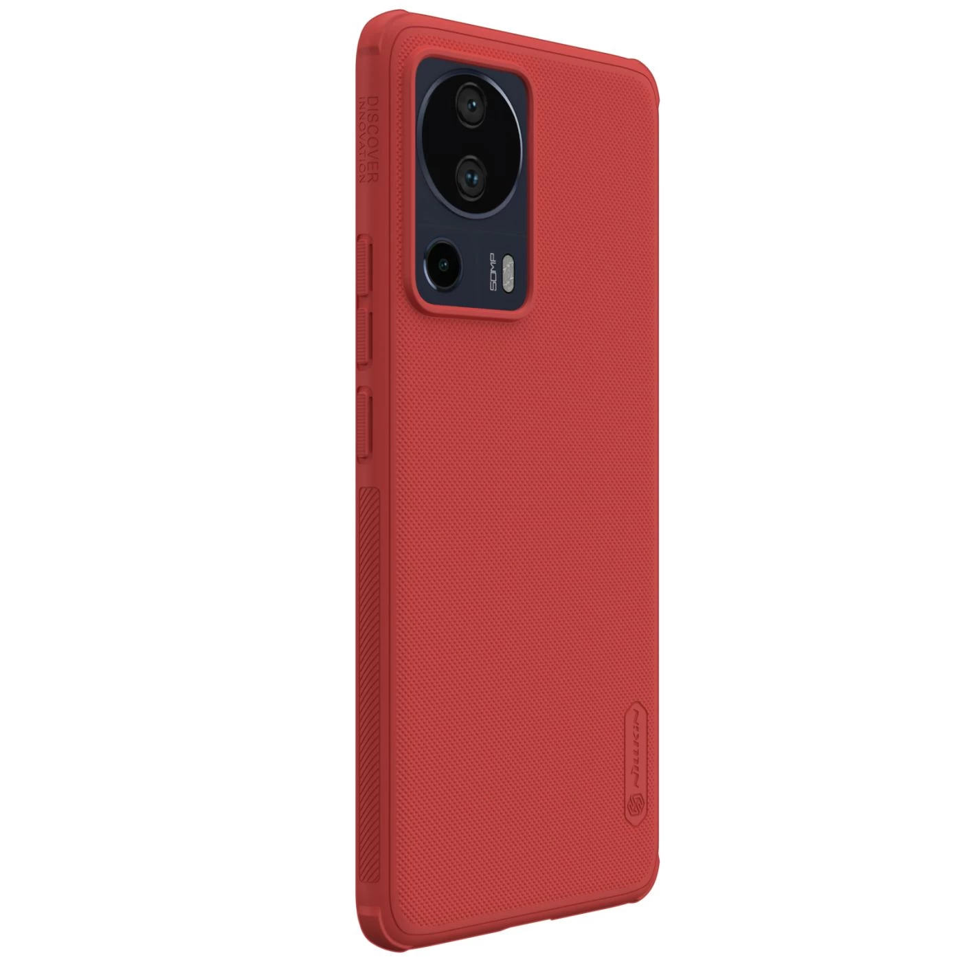 Xiaomi 13 Lite чехол красный NILLKIN SUPER FROSTED SHIELD PRO