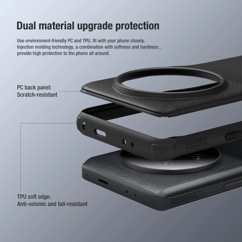Xiaomi 13 Ultra dėklas mėlyna NILLKIN SUPER FROSTED SHIELD PRO