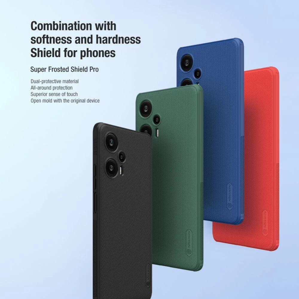 Xiaomi RedMi Note 12 Turbo dėklas Juoda NILLKIN SUPER FROSTED SHIELD PRO Redmi