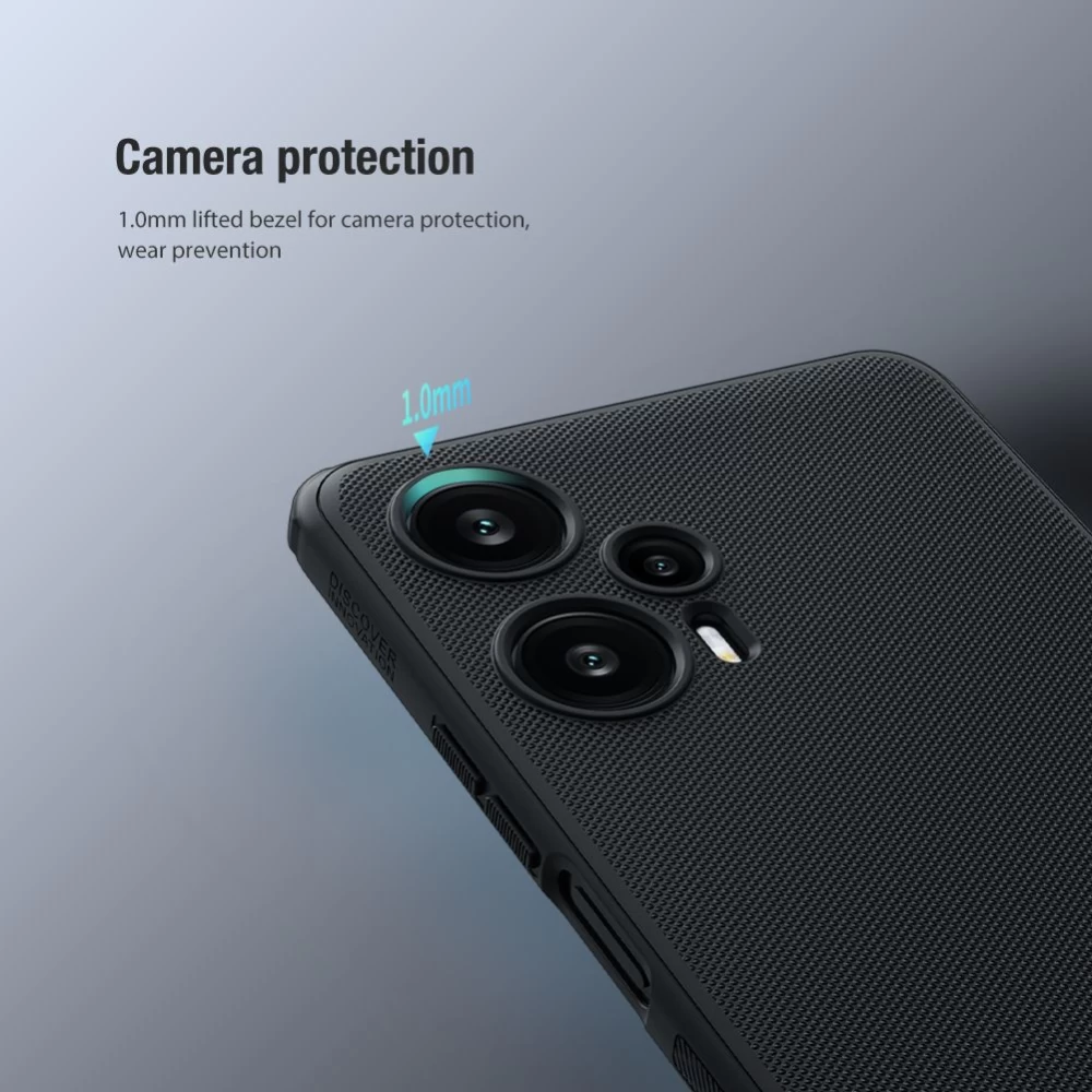 Xiaomi RedMi Note 12 Turbo dėklas Juoda NILLKIN SUPER FROSTED SHIELD PRO Redmi
