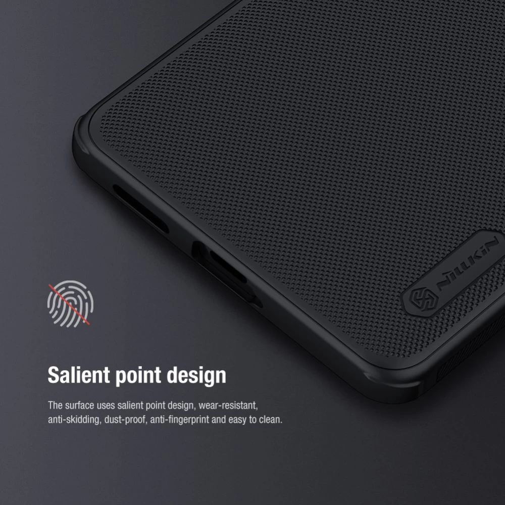 Xiaomi RedMi Note 12 Turbo dėklas Juoda NILLKIN SUPER FROSTED SHIELD PRO Redmi