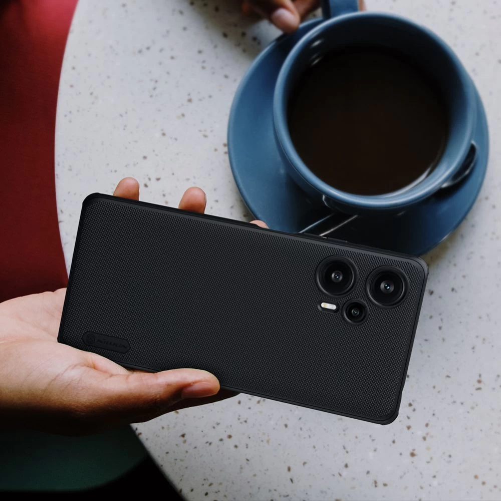 Xiaomi RedMi Note 12 Turbo dėklas Juoda NILLKIN SUPER FROSTED SHIELD PRO Redmi