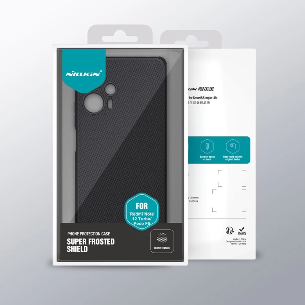 Xiaomi RedMi Note 12 Turbo dėklas Juoda NILLKIN SUPER FROSTED SHIELD PRO Redmi
