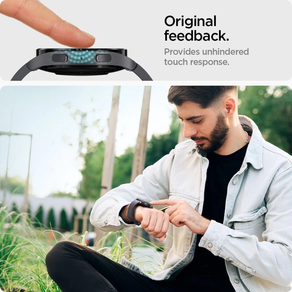 Samsung Galaxy Watch 6 skärmskydd  SPIGEN GLAS.TR ”EZ-FIT” 2-PACK (40 MM)