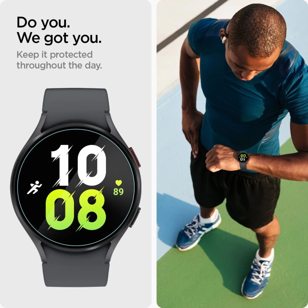Samsung Galaxy Watch 6 skärmskydd  SPIGEN GLAS.TR ”EZ-FIT” 2-PACK (44 MM)