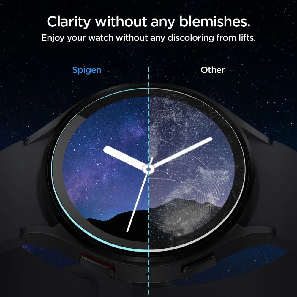 Samsung Galaxy Watch 6 skärmskydd  SPIGEN GLAS.TR ”EZ-FIT” 2-PACK (44 MM)
