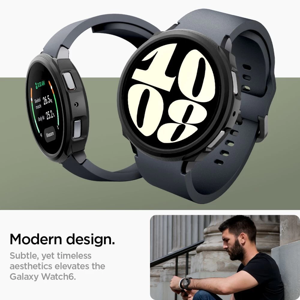 Samsung Galaxy Watch 6 skal, fodral svart SPIGEN LIQUID AIR (44 MM)